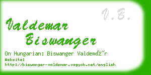 valdemar biswanger business card